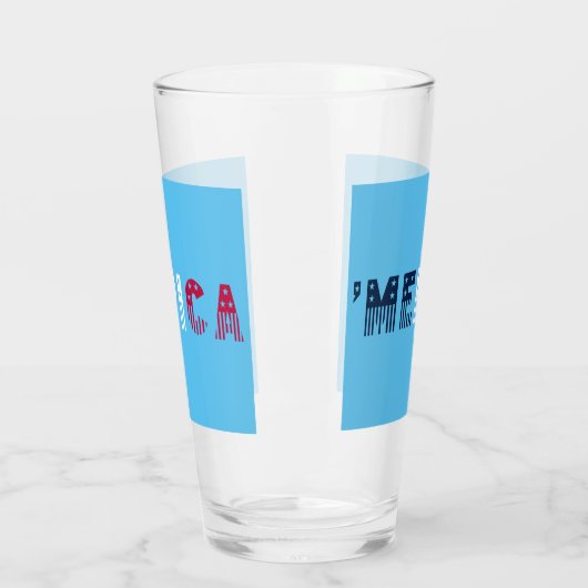 "Merica Stars + Stripes Glas (Links)