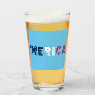"Merica Stars + Stripes Glas