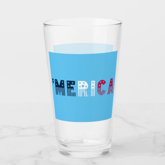 "Merica Stars + Stripes Glas (Voorkant)
