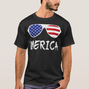 Merica Sunbril Patriotic Fourth of Juli Gift T-shirt