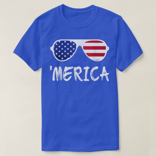 Merica Sunbril Patriotic Fourth of Juli T-shirt (Design voorkant)