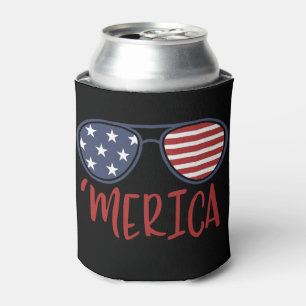Merica Sunbril Patriotic op 4 juli Blikjeskoeler