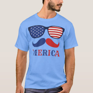 Merica Sunbril USA Vlag 4 juli Patriotic M T-shirt