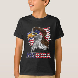 Merica T-shirt Amerikaanse Ld Adelaar Mullet Sterr