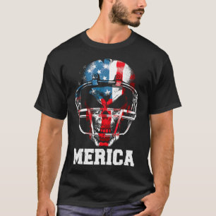 Merica T-shirt Voetbal Usa Vlag 4 juli Trots Yout