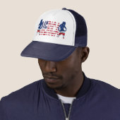 Merica-tekst met vlag en meisjes trucker pet (In situ)