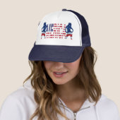 Merica-tekst met vlag en meisjes trucker pet (In situ)
