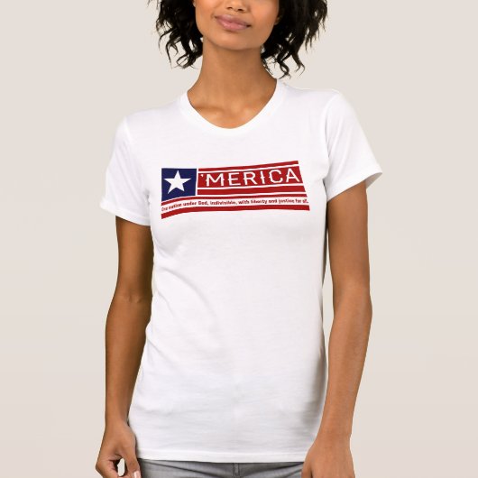"Merica - Toezegging van legitiem VS-vlagontwerp T-shirt (Voorkant)