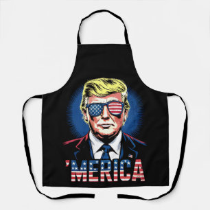 Merica Trump 4 juli Amerikaanse vintage retro Schort