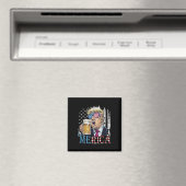 Merica Trump 4 juli grappig bier drinkende mannen Magneet (Insitu (Vaatwasser))