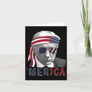 Merica Trump Gelukkig 4 juli Trump Amerikaanse Vla Kaart