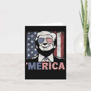 Merica Trump Gelukkig 4 juli Trump Amerikaanse Vla Kaart