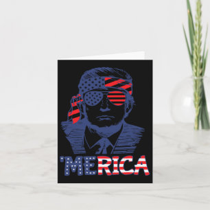 Merica Trump Gelukkig 4 juli Trump Amerikaanse Vla Kaart