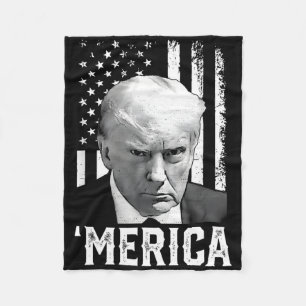 Merica Trump Happy 4th of July Trump Amerikaanse v Fleece Deken