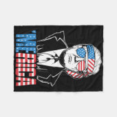 Merica Trump Happy 4th of July Trump Amerikaanse v Fleece Deken (Voorkant (Horizontaal))