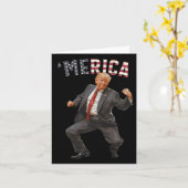 Merica Trump Happy 4th of July Trump Amerikaanse v Kaart (Gele Bloem)