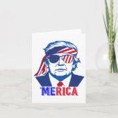Merica Trump Happy 4th of July Trump Amerikaanse v Kaart (Voorkant)