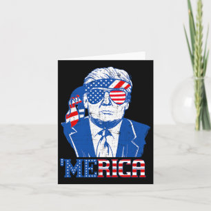 Merica Trump Happy 4th of July Trump Amerikaanse v Kaart