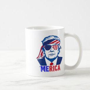 Merica Trump Happy 4th of July Trump Amerikaanse v Koffiemok