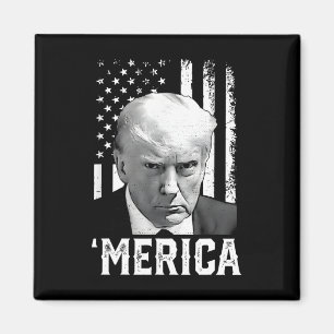 Merica Trump Happy 4th of July Trump Amerikaanse v Magneet