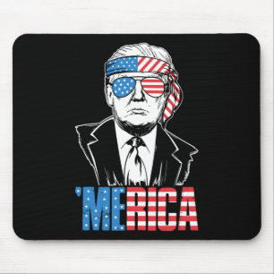 Merica Trump Happy 4th of July Trump Amerikaanse v Muismat