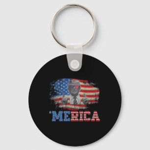 Merica Trump Happy 4th of July Trump Amerikaanse v Sleutelhanger
