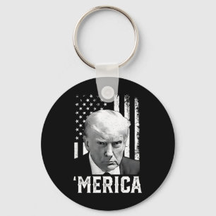 Merica Trump Happy 4th of July Trump Amerikaanse v Sleutelhanger