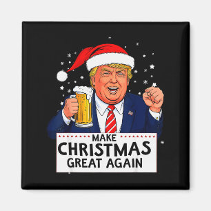 Merica Trump Maak Kerstmis Weer Groot, Us Vlag & Magneet