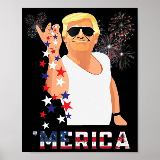 Merica Trump Outfits Don Drink Donald Drink op de Poster (Voorkant)