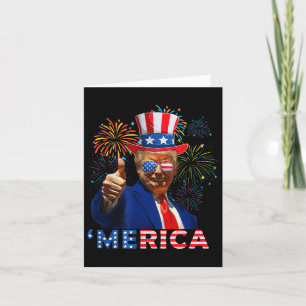 Merica Trump zingt op 4 juli grappige bierdrankjes Kaart