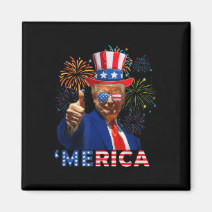 Merica Trump zingt op 4 juli grappige bierdrankjes Magneet