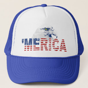  'MERICA US Flag & Eagle Trucker Hat Trucker Pet