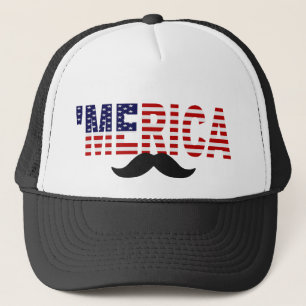 "MERICA US Flag Mustache Pet