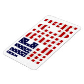 'MERICA US Flag Patriotic Premium Magnet Magneet (Linkerzijde)