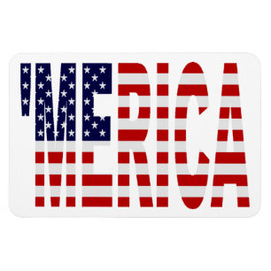  'MERICA US Flag Patriotic Premium Magnet Magneet