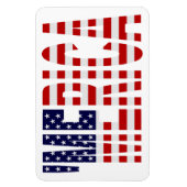 'MERICA US Flag Patriotic Premium Magnet Magneet (Verticaal)