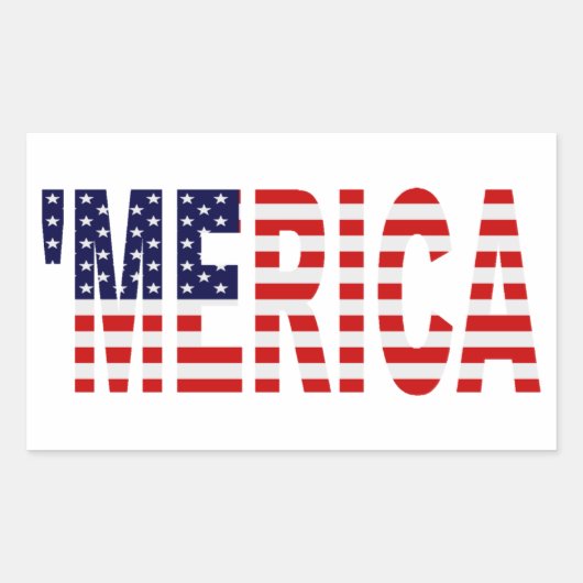 "MERICA US Flag Stickers (Voorkant)