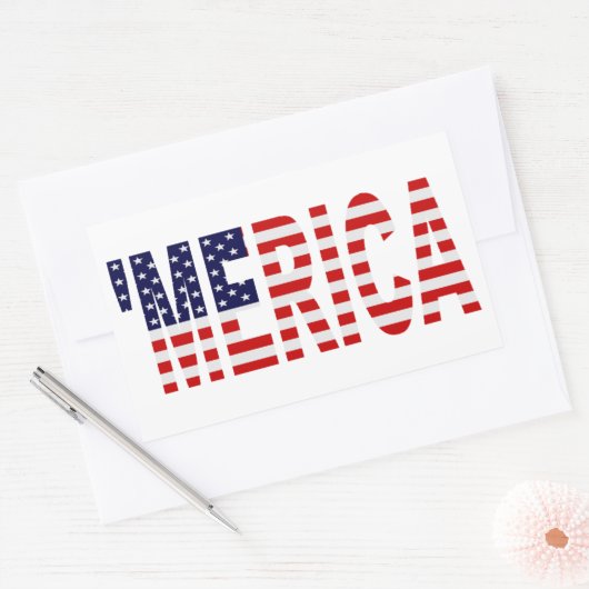 "MERICA US Flag Stickers (Envelop)