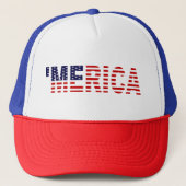 "MERICA US Flag Trucker Hat Trucker Pet (Voorkant)