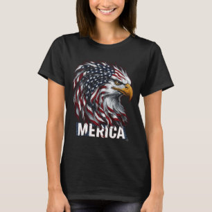Merica USA American Flag Patriotic op 4 juli Bal T-shirt