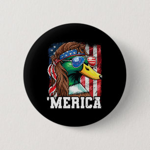 Merica Usa Amerikaanse Vlag Patriottische 4e Juli  Ronde Button 5,7 Cm