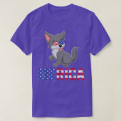 Merica USA Flag Alaskan Malamute Dog Zonnebrillen  T-shirt (Design voorkant)
