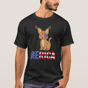 Merica Usa Flag Bobcats zonnebril Patriotic 4th O T-shirt