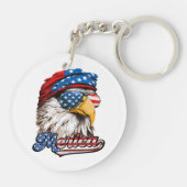 'Merica, USA Patriottische Adelaar Vlag, 4 juli Sleutelhanger (Achterkant)
