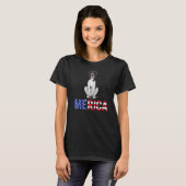Merica Usa Vlag Duitse Shorthaired Pointer Dog 4th T-shirt (Voorkant volledig)