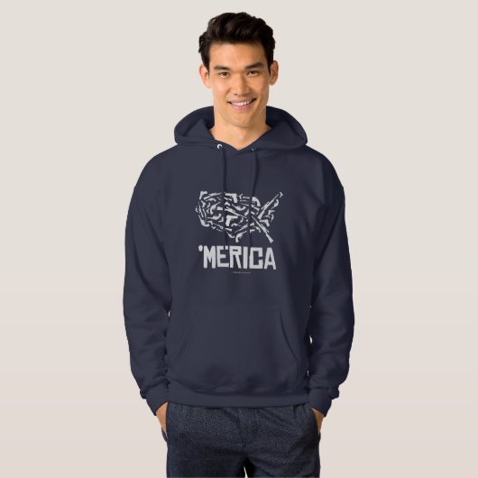 Merica - Verenigde Staten van Pistolen Hoodie (Voorkant volledig)