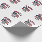 MERICA Vintage Liberty Patriottisch Cadeaupapier (Hoek)