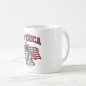 MERICA Vintage Liberty Patriottisch Koffiemok (Voorkant rechts)