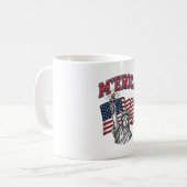 MERICA Vintage Liberty Patriottisch Koffiemok (Voorkant links)