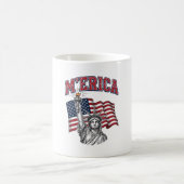 MERICA Vintage Liberty Patriottisch Koffiemok (Center)